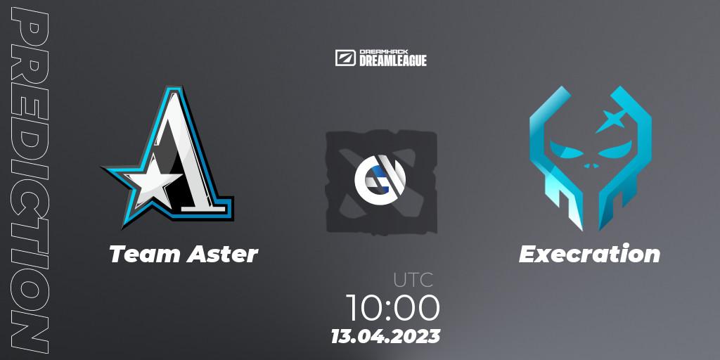 Pronósticos Team Aster - Execration. 13.04.2023 at 09:55. DreamLeague Season 19 - Group Stage 1 - Dota 2