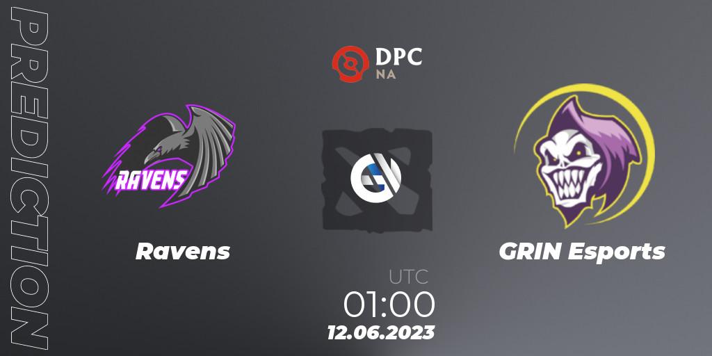 Pronósticos Ravens - GRIN Esports. 12.06.23. DPC 2023 Tour 3: NA Division II (Lower) - Dota 2
