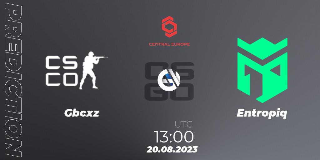Pronósticos Gbcxz - Entropiq. 20.08.2023 at 13:00. CCT Central Europe Series #8: Open Qualifier - Counter-Strike (CS2)