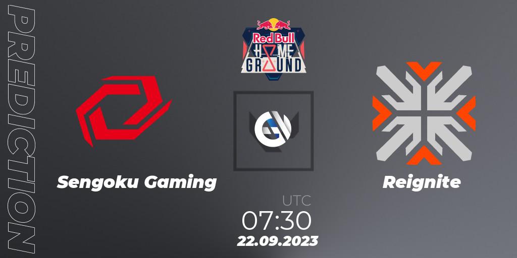 Pronósticos Sengoku Gaming - Reignite. 22.09.2023 at 08:20. Red Bull Home Ground #4 - Japanese Qualifier - VALORANT