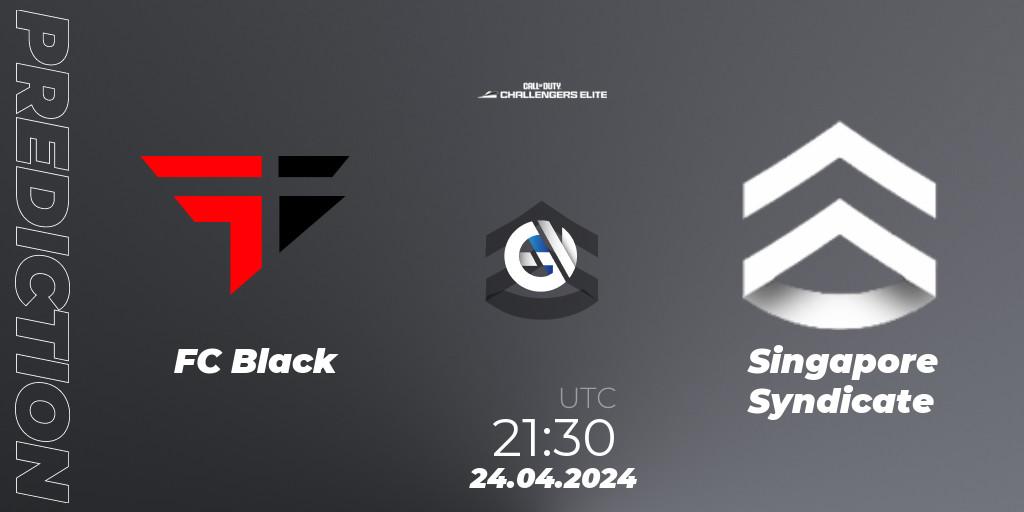 Pronósticos FC Black - Singapore Syndicate. 24.04.2024 at 22:00. Call of Duty Challengers 2024 - Elite 2: NA - Call of Duty