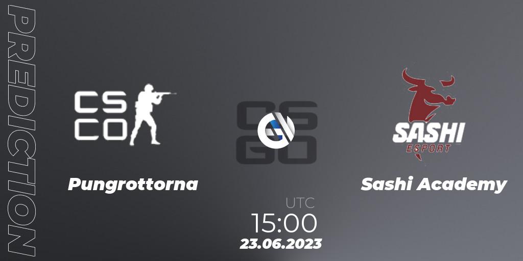 Pronósticos Pungrottorna - Sashi Academy. 23.06.2023 at 15:00. Preasy Summer Cup 2023 - Counter-Strike (CS2)