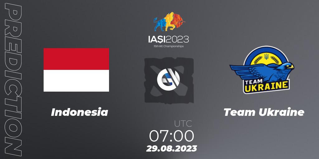 Pronósticos Indonesia - Team Ukraine. 29.08.23. IESF World Championship 2023 - Dota 2