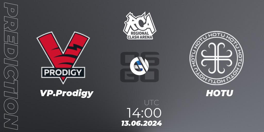Pronósticos VP.Prodigy - HOTU. 13.06.2024 at 14:00. Regional Clash Arena Europe - Counter-Strike (CS2)
