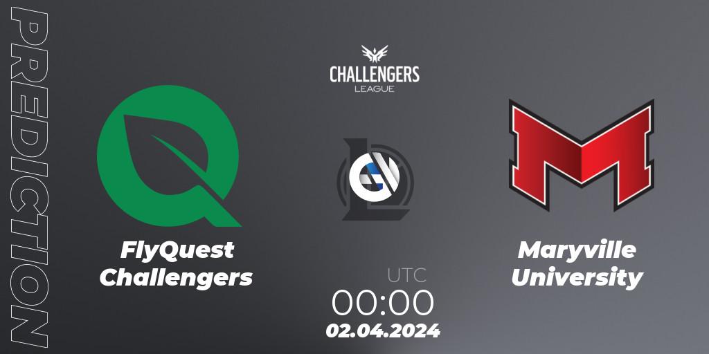 Pronósticos FlyQuest Challengers - Maryville University. 02.04.24. NACL 2024 Spring - Playoffs - LoL