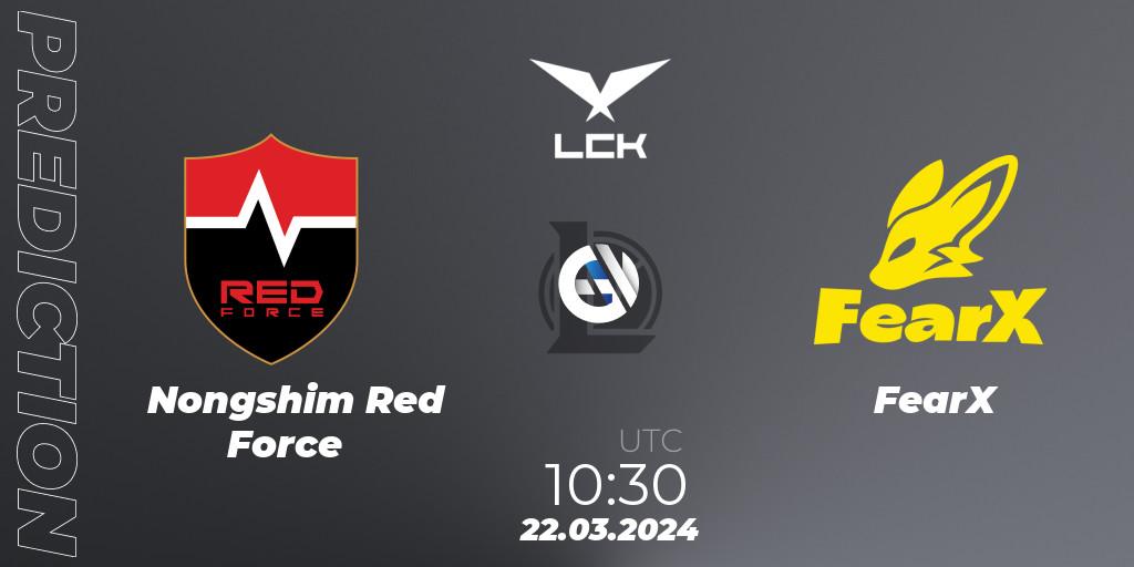 Pronósticos Nongshim Red Force - FearX. 22.03.24. LCK Spring 2024 - Group Stage - LoL