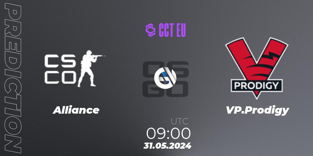 Pronósticos Alliance - VP.Prodigy. 31.05.2024 at 09:00. CCT Season 2 Europe Series 4 - Counter-Strike (CS2)