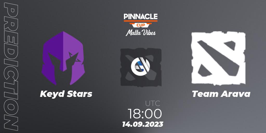 Pronósticos Keyd Stars - Team Arava. 14.09.2023 at 18:00. Pinnacle Cup: Malta Vibes #3 - Dota 2