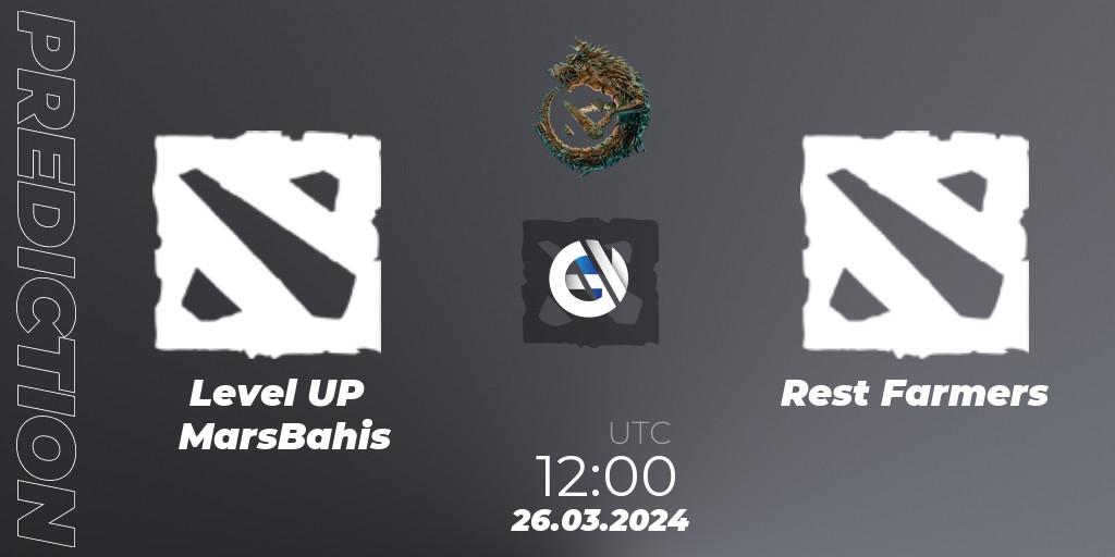 Pronósticos Level UP MarsBahis - Rest Farmers. 26.03.2024 at 11:15. PGL Wallachia Season 1: Western Europe Closed Qualifier - Dota 2