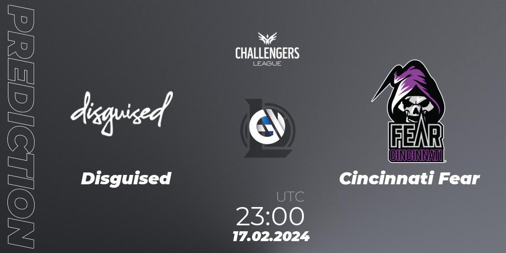 Pronósticos Disguised - Cincinnati Fear. 17.02.24. NACL 2024 Spring - Group Stage - LoL