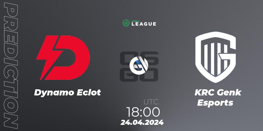 Pronósticos Dynamo Eclot - KRC Genk Esports. 24.04.24. ESEA Season 49: Advanced Division - Europe - CS2 (CS:GO)