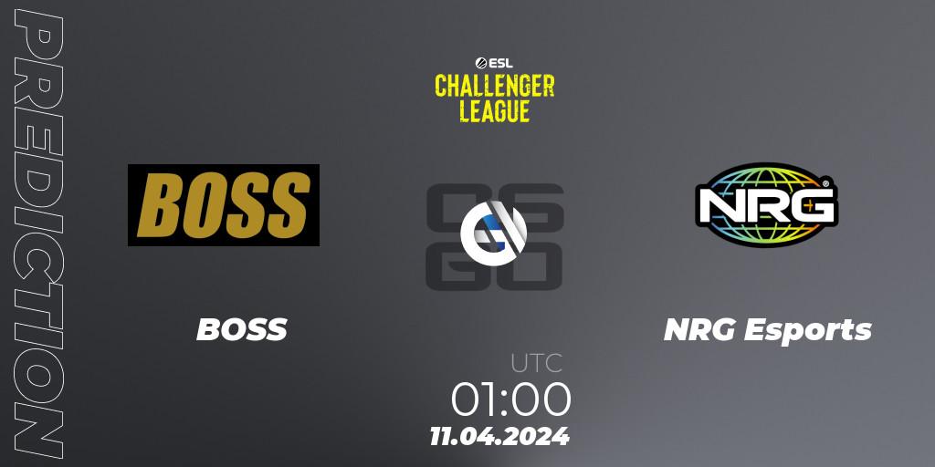 Pronósticos BOSS - NRG Esports. 11.04.24. ESL Challenger League Season 47: North America - CS2 (CS:GO)