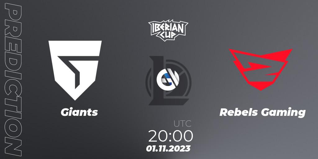 Pronósticos Giants - Rebels Gaming. 01.11.23. Iberian Cup 2023 - LoL