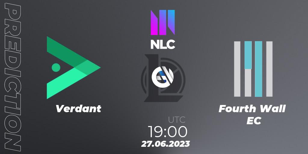 Pronósticos Verdant - Fourth Wall EC. 27.06.2023 at 19:15. NLC Summer 2023 - Group Stage - LoL