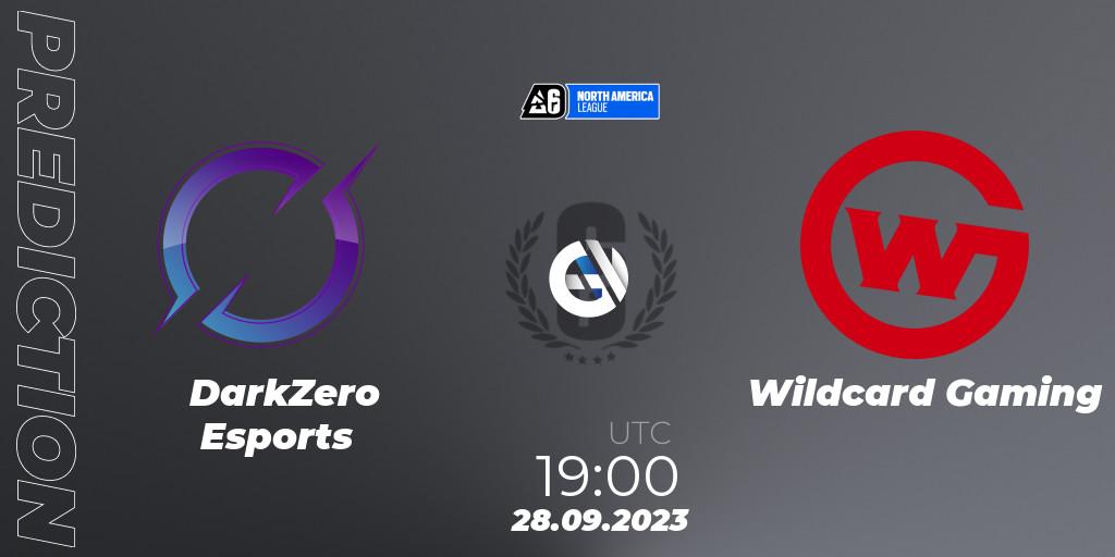 Pronósticos DarkZero Esports - Wildcard Gaming. 28.09.2023 at 19:00. North America League 2023 - Stage 2 - Rainbow Six