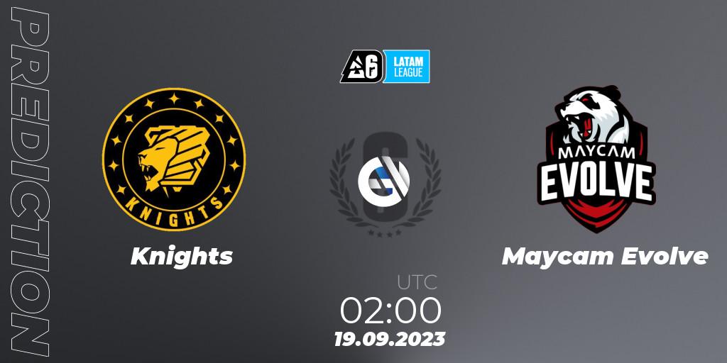 Pronósticos Knights - Maycam Evolve. 19.09.2023 at 02:00. LATAM League 2023 - Stage 2 - Rainbow Six