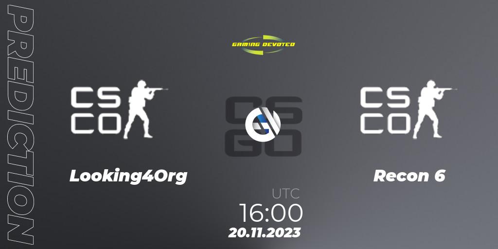 Pronósticos Looking4Org - Recon 6. 20.11.23. Gaming Devoted Become The Best - CS2 (CS:GO)