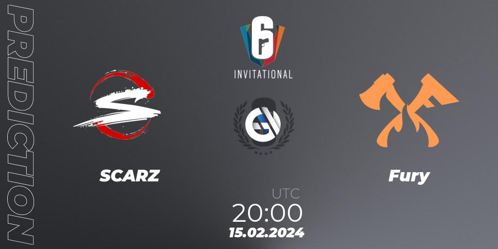Pronósticos SCARZ - Fury. 15.02.2024 at 17:30. Six Invitational 2024 - Group Stage - Rainbow Six