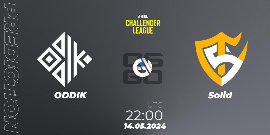 Pronósticos ODDIK - Solid. 15.05.2024 at 00:00. ESL Challenger League Season 47: South America - Counter-Strike (CS2)