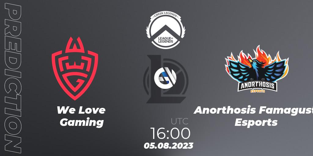Pronósticos We Love Gaming - Anorthosis Famagusta Esports. 05.08.23. Greek Legends League Summer 2023 - LoL