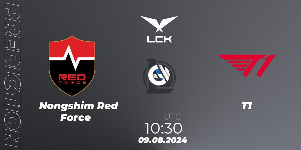Pronósticos Nongshim Red Force - T1. 09.08.2024 at 10:30. LCK Summer 2024 Group Stage - LoL