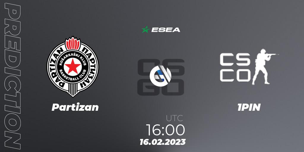 Pronósticos Partizan - Coalesce. 16.02.23. ESEA Season 44: Advanced Division - Europe - CS2 (CS:GO)