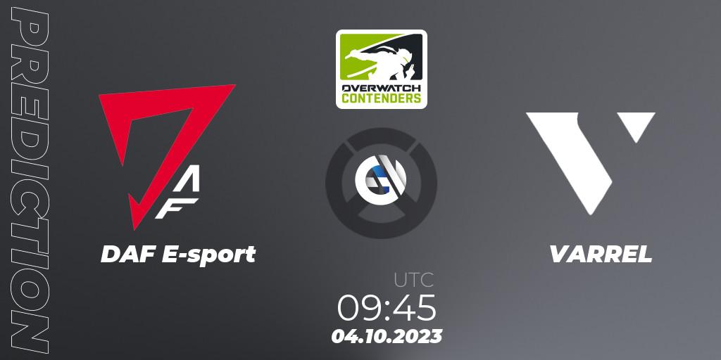 Pronósticos DAF E-sport - VARREL. 04.10.2023 at 09:45. Overwatch Contenders 2023 Fall Series: Asia Pacific - Overwatch