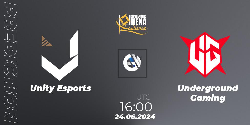 Pronósticos Unity Esports - Underground Gaming. 24.06.2024 at 16:00. VALORANT Challengers 2024 MENA: Resilience Split 2 - GCC and Iraq - VALORANT