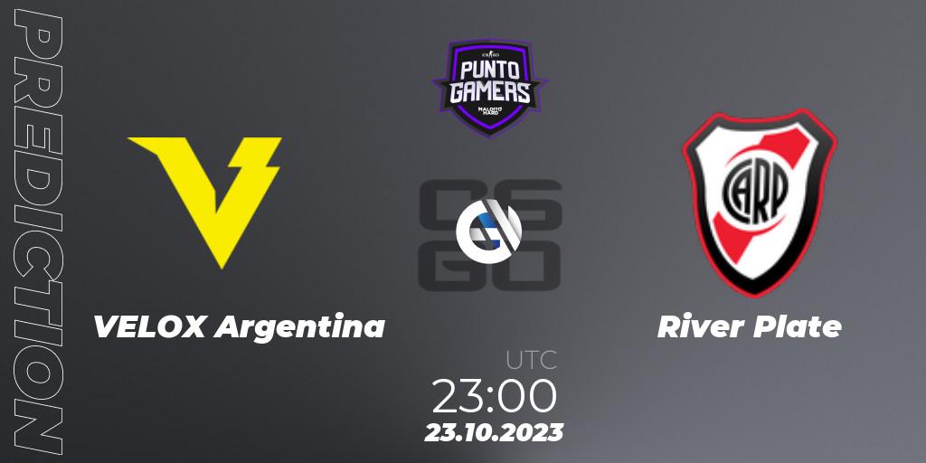 Pronósticos VELOX Argentina - River Plate. 23.10.23. Punto Gamers Cup 2023 - CS2 (CS:GO)