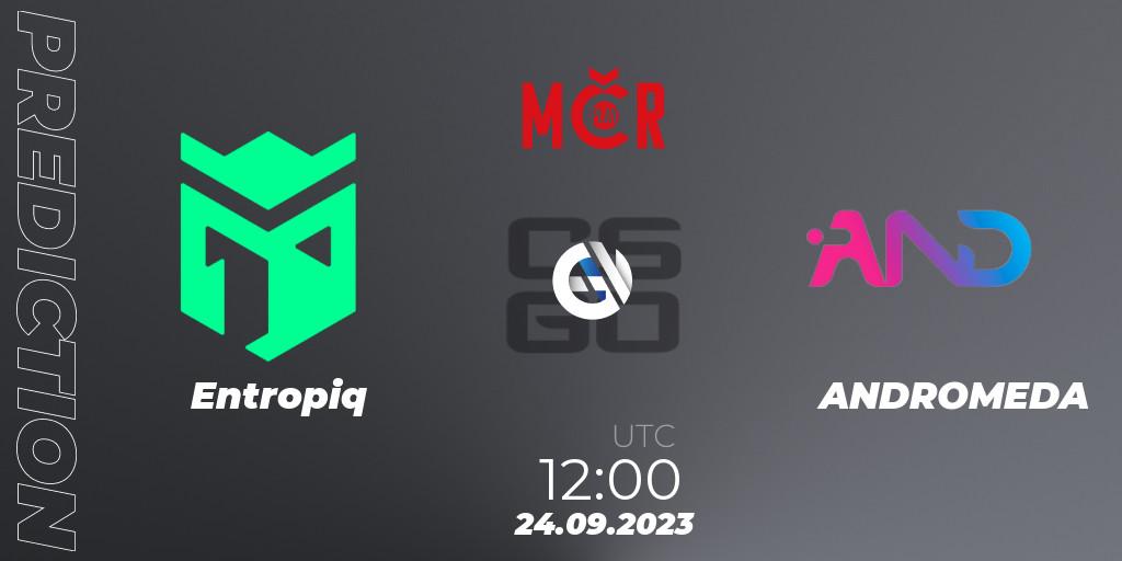 Pronósticos Entropiq - ANDROMEDA. 24.09.2023 at 12:00. Tipsport Cup Prague Fall 2023: Closed Qualifier - Counter-Strike (CS2)