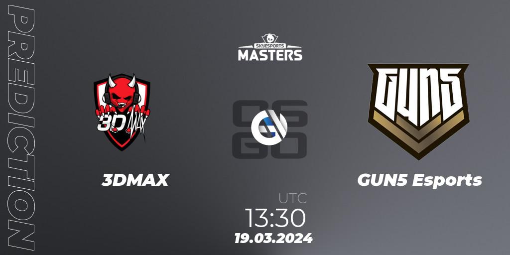 Pronósticos 3DMAX - GUN5 Esports. 19.03.24. Skyesports Masters 2024: European Qualifier - CS2 (CS:GO)