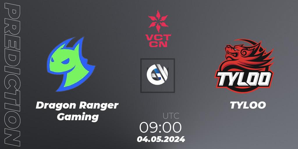 Pronósticos Dragon Ranger Gaming - TYLOO. 04.05.24. VALORANT Champions Tour China 2024: Stage 1 - Group Stage - VALORANT
