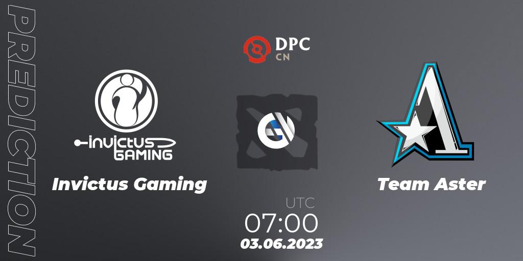 Pronósticos Invictus Gaming - Team Aster. 03.06.23. DPC 2023 Tour 3: CN Division I (Upper) - Dota 2