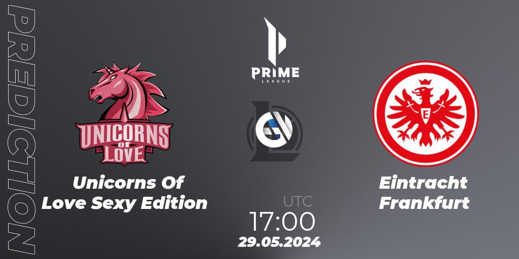 Pronósticos Unicorns Of Love Sexy Edition - Eintracht Frankfurt. 29.05.2024 at 17:00. Prime League Summer 2024 - LoL