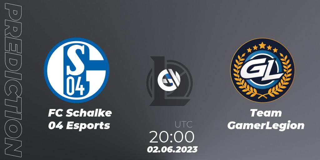Pronósticos FC Schalke 04 Esports - Team GamerLegion. 02.06.23. Prime League Summer 2023 - Group Stage - LoL