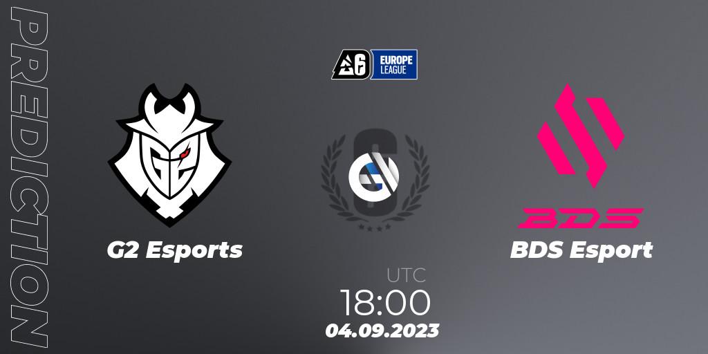 Pronósticos G2 Esports - BDS Esport. 04.09.23. Europe League 2023 - Stage 2 - Rainbow Six