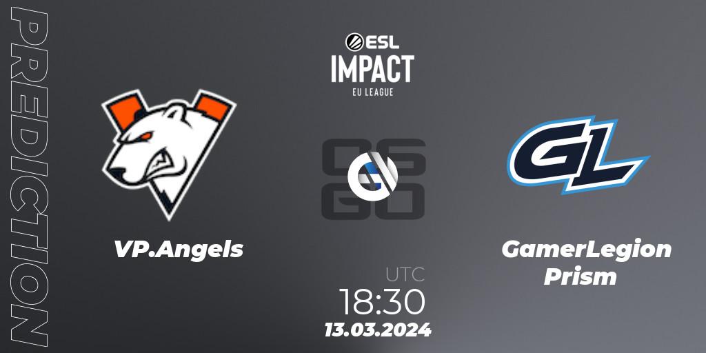 Pronósticos VP.Angels - GamerLegion Prism. 13.03.24. ESL Impact League Season 5: Europe - CS2 (CS:GO)