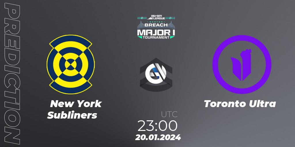 Pronósticos New York Subliners - Toronto Ultra. 19.01.2024 at 23:00. Call of Duty League 2024: Stage 1 Major Qualifiers - Call of Duty
