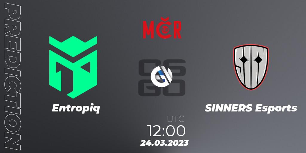 Pronósticos Entropiq - SINNERS Esports. 24.03.2023 at 12:30. Tipsport Cup Prague Spring 2023: Online Stage - Counter-Strike (CS2)