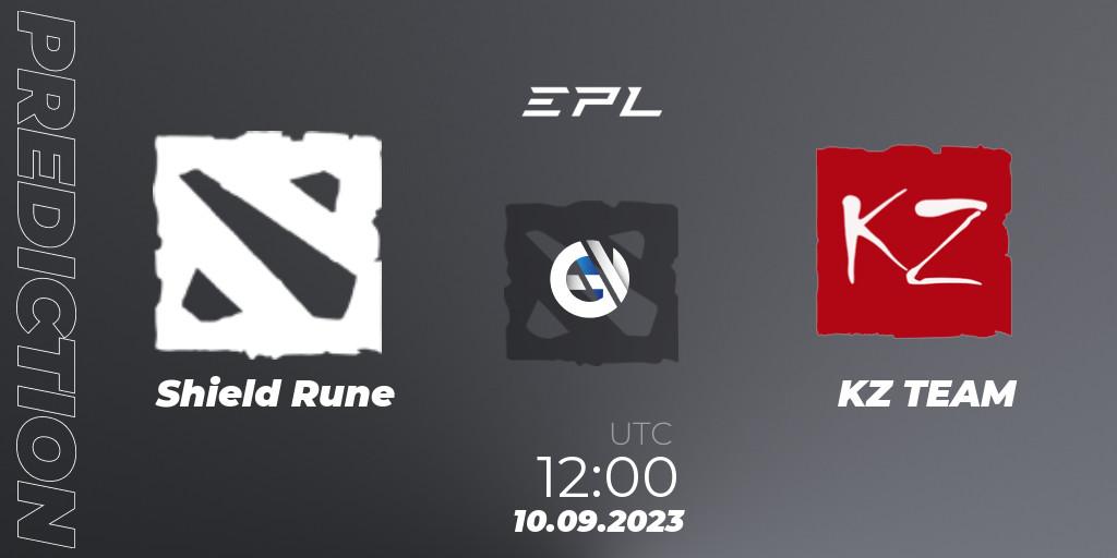 Pronósticos Shield Rune - KZ TEAM. 10.09.2023 at 13:30. European Pro League Season 12 - Dota 2