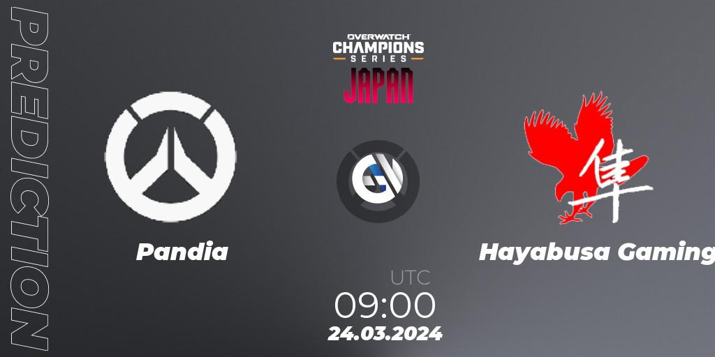 Pronósticos Pandia - Hayabusa Gaming. 24.03.2024 at 09:00. Overwatch Champions Series 2024 - Stage 1 Japan - Overwatch