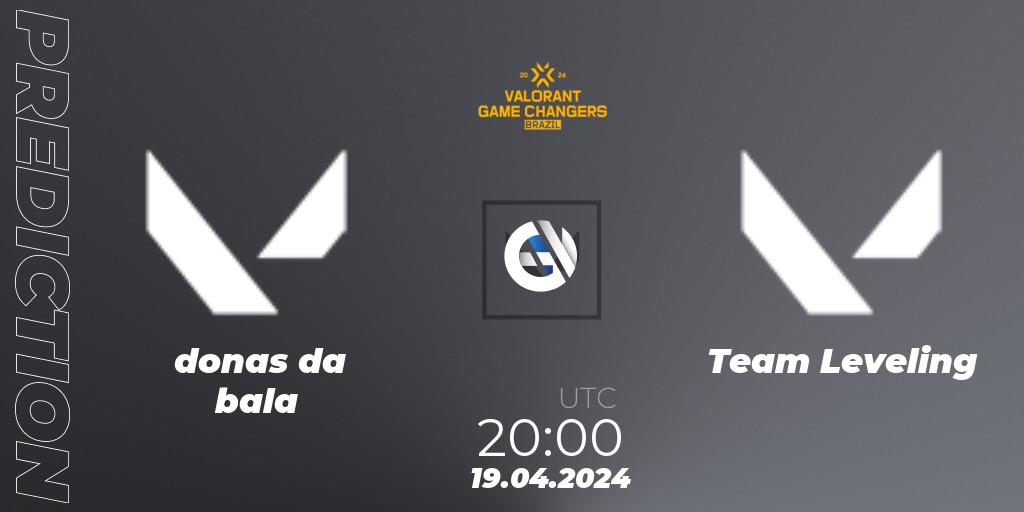 Pronósticos donas da bala - Team Leveling. 19.04.2024 at 20:00. VCT 2024: Game Changers Brazil Series 1 - VALORANT
