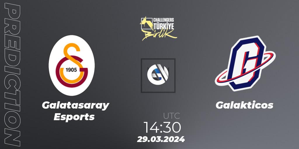 Pronósticos Galatasaray Esports - Galakticos. 29.03.2024 at 14:30. VALORANT Challengers 2024 Turkey: Birlik Split 1 - VALORANT