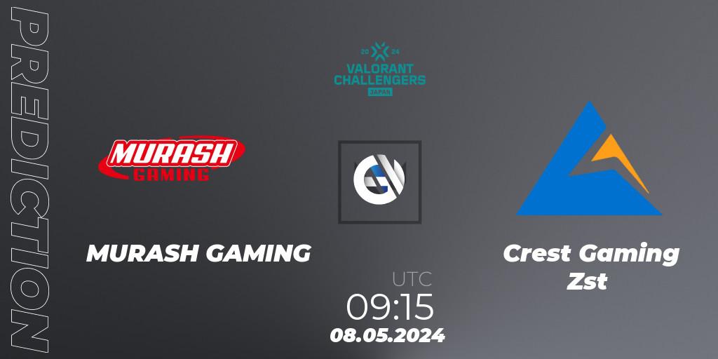 Pronósticos MURASH GAMING - Crest Gaming Zst. 08.05.2024 at 09:15. VALORANT Challengers Japan 2024: Split 2 Advance Stage - VALORANT