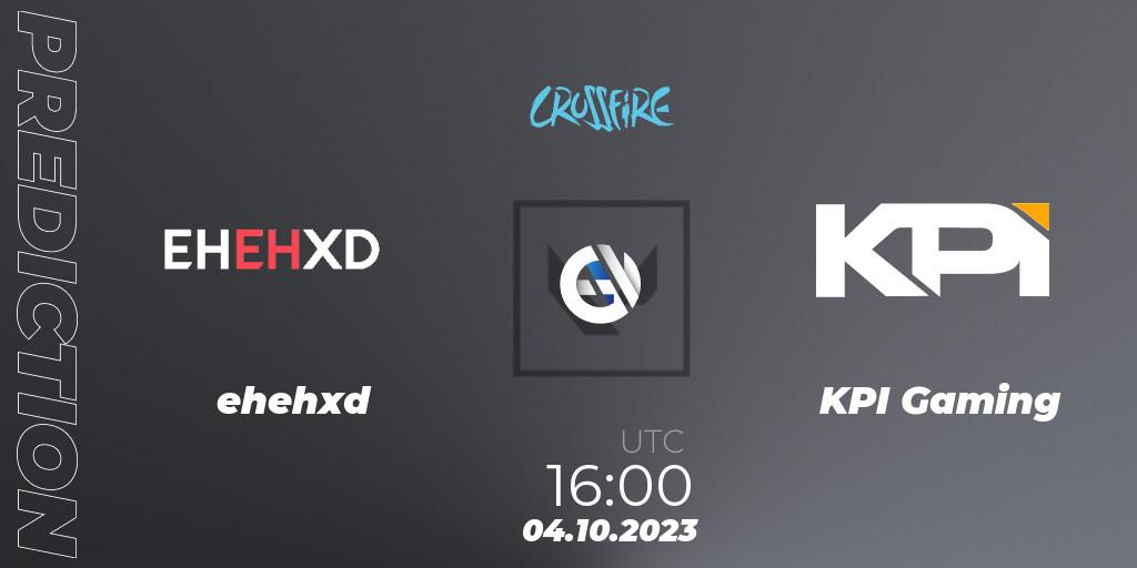Pronósticos ehehxd - KPI Gaming. 04.10.2023 at 16:00. LVP - Crossfire Cup 2023: Contenders #1 - VALORANT