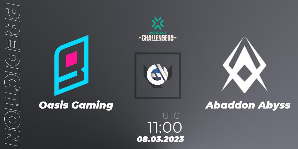 Pronósticos Oasis Gaming - Abaddon Abyss. 08.03.23. VALORANT Challengers 2023: Philippines Split 1 - VALORANT