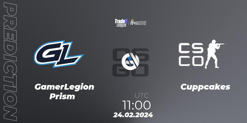 Pronósticos GamerLegion Prism - Cuppcakes. 24.02.2024 at 11:00. Tradeit League FE Masters #1 - Counter-Strike (CS2)