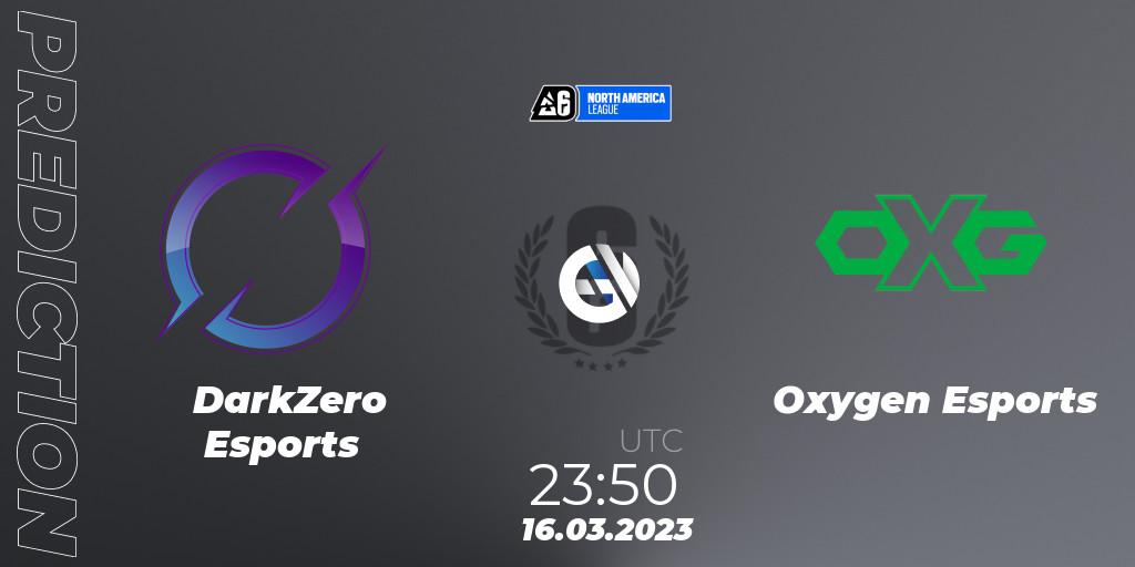 Pronósticos DarkZero Esports - Oxygen Esports. 16.03.2023 at 23:50. North America League 2023 - Stage 1 - Rainbow Six