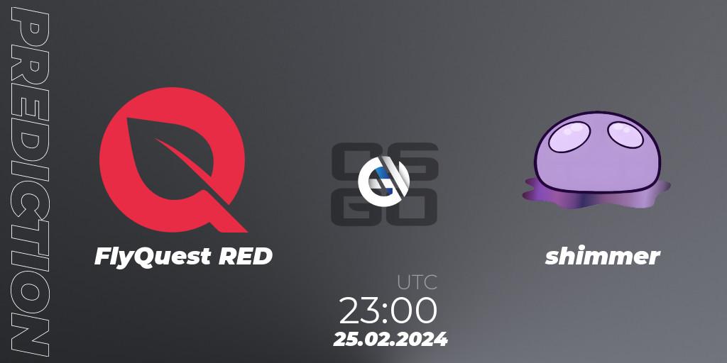 Pronósticos FlyQuest RED - shimmer. 25.02.24. ESL Impact Winter 2024 Cash Cup 4 North America - CS2 (CS:GO)