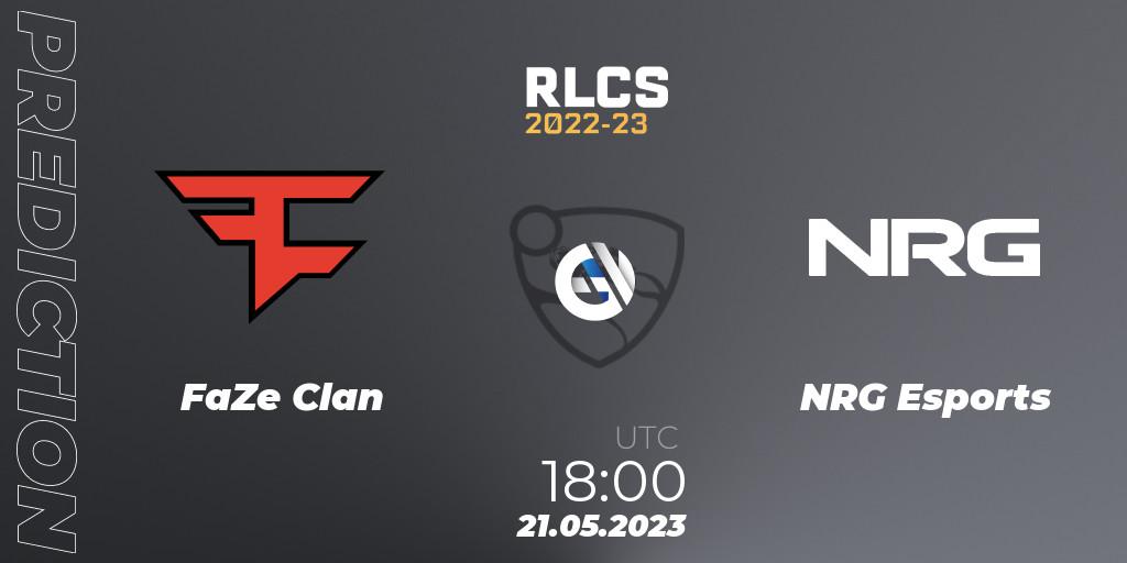 Pronósticos FaZe Clan - NRG Esports. 21.05.2023 at 18:00. RLCS 2022-23 - Spring: North America Regional 2 - Spring Cup - Rocket League